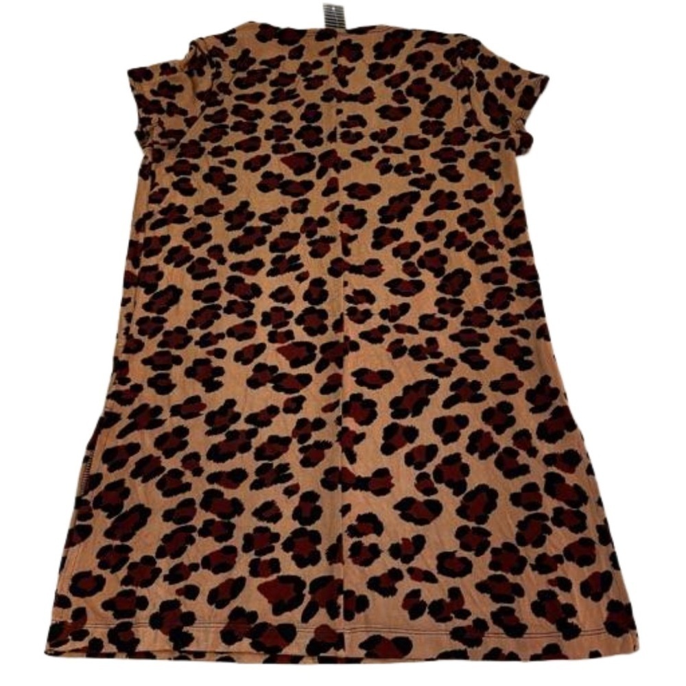 Slinky Brand Women's Size Small Brown Leopard Print Shirt Top Tee Cap Sleeve - Picture 12 of 12